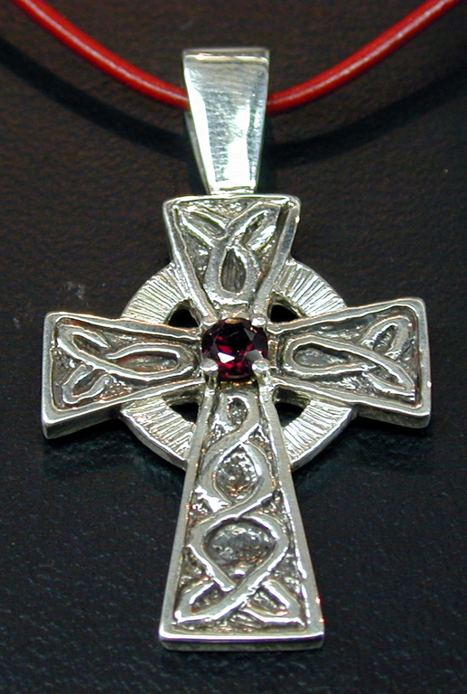 Celtic Garnet Cross | Steve Kriechbaum | Custom Fine Jewelry Handmade ...